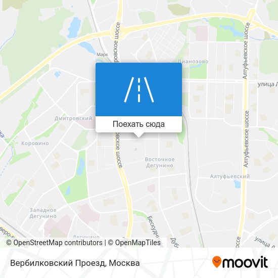 Карта Вербилковский Проезд