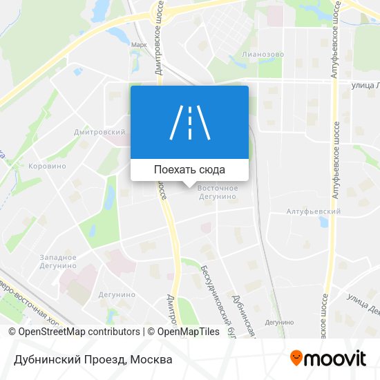 Карта Дубнинский Проезд