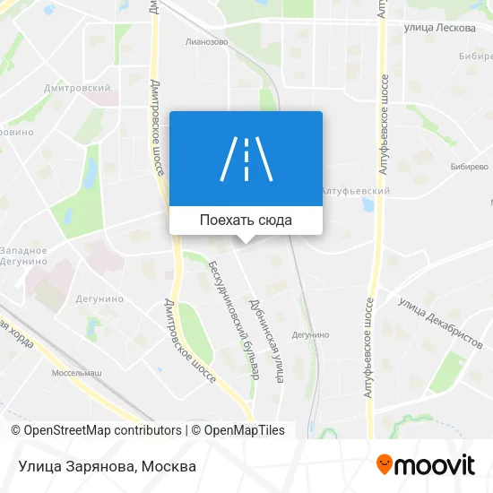Карта Улица Зарянова