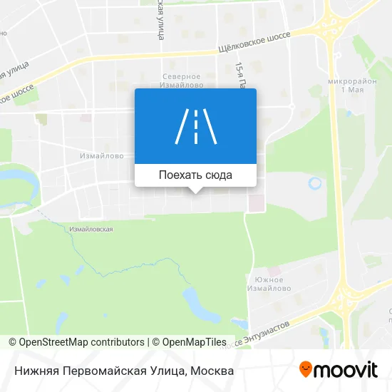 Карта Нижняя Первомайская Улица