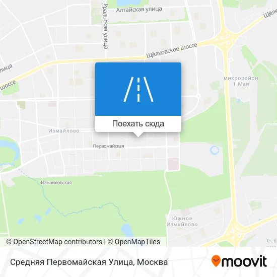 Карта Средняя Первомайская Улица