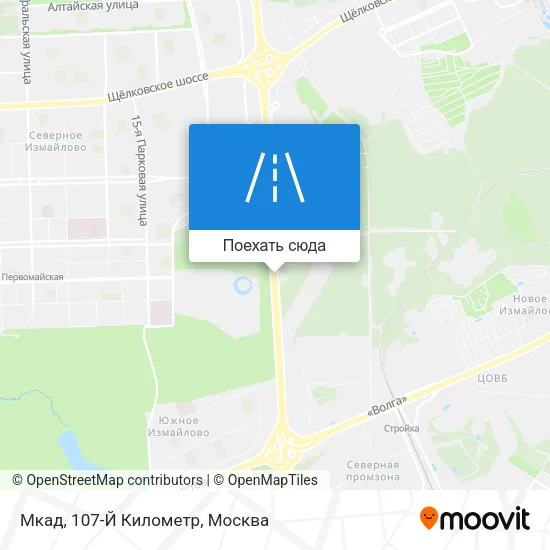Карта Мкад, 107-Й Километр