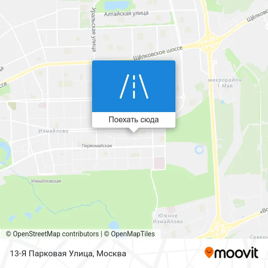 Карта 13-Я Парковая Улица