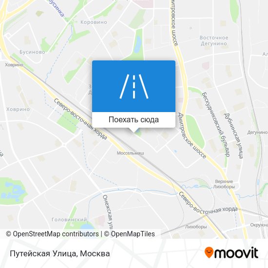 Карта Путейская Улица