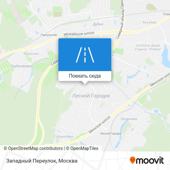 Карта Западный Переулок