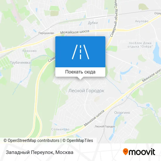 Карта Западный Переулок