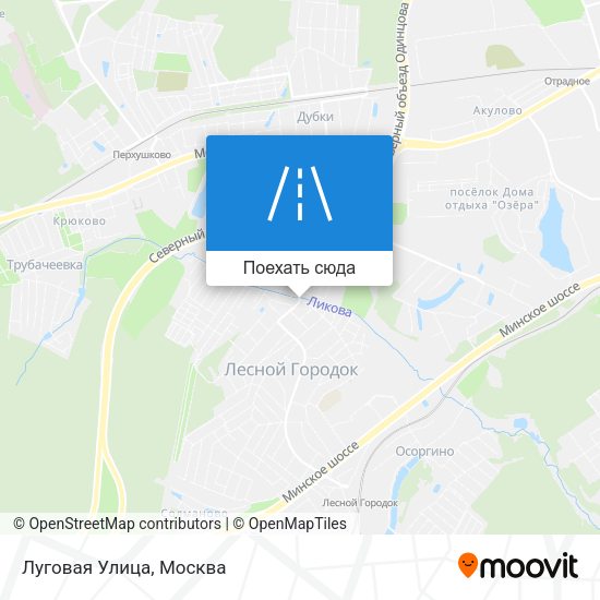 Карта Луговая Улица