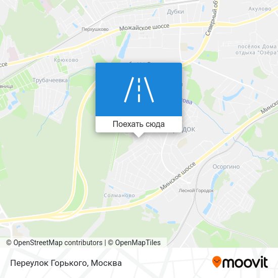 Карта Переулок Горького