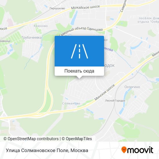 Карта Улица Солмановское Поле