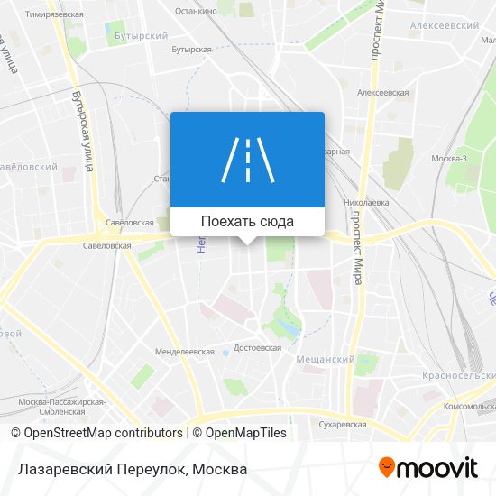 Карта Лазаревский Переулок