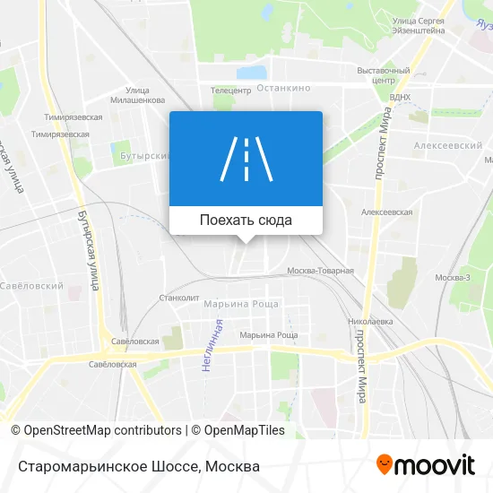 Карта Старомарьинское Шоссе