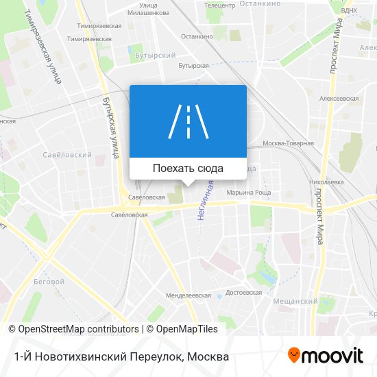 Карта 1-Й Новотихвинский Переулок