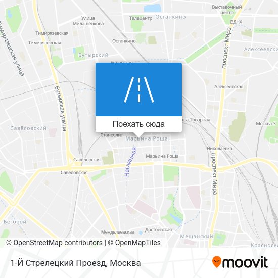 Карта 1-Й Стрелецкий Проезд