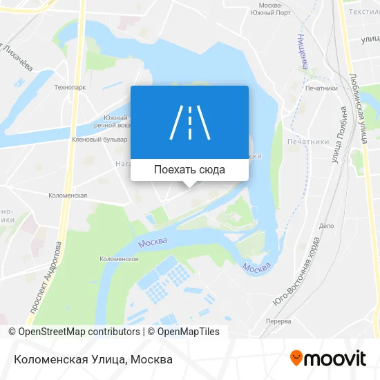 Карта Коломенская Улица