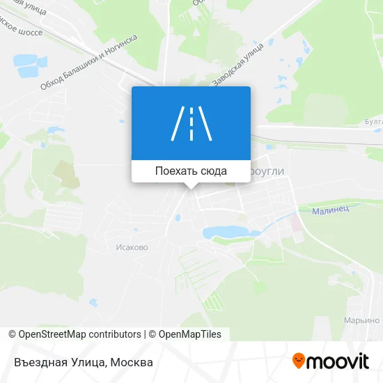 Карта Въездная Улица