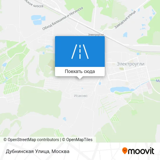 Карта Дубнинская Улица