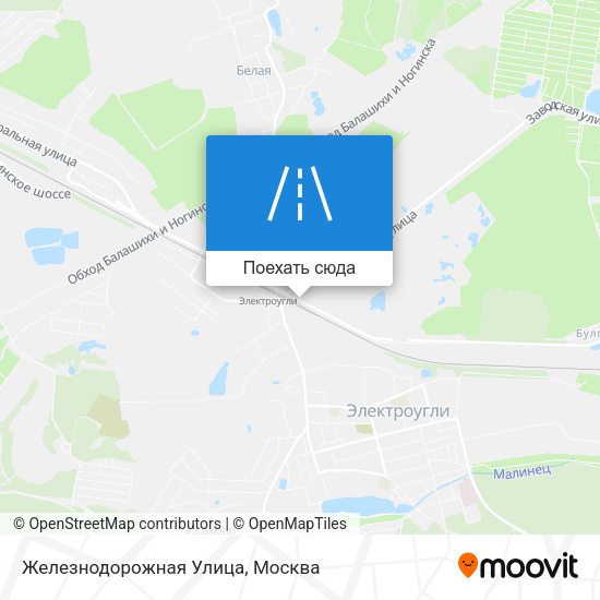 Карта Железнодорожная Улица