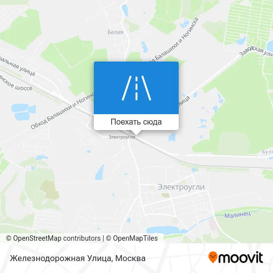 Карта Железнодорожная Улица