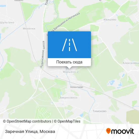 Карта Заречная Улица