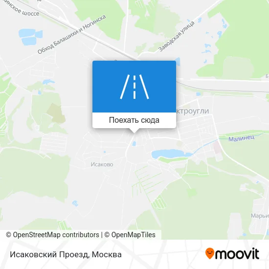 Карта Исаковский Проезд