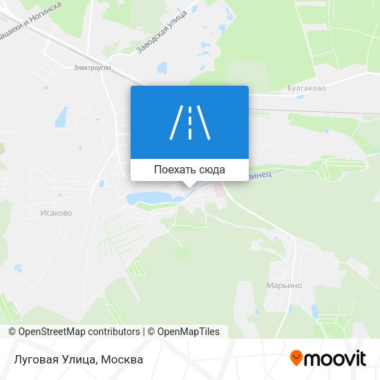 Карта Луговая Улица