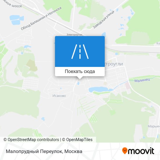 Карта Малопрудный Переулок