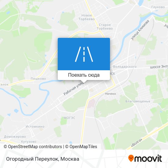 Карта Огородный Переулок