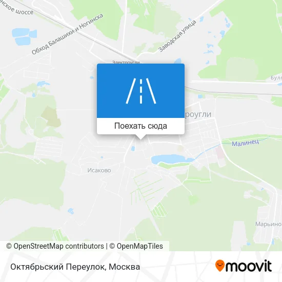 Карта Октябрьский Переулок