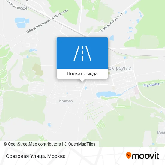 Карта Ореховая Улица
