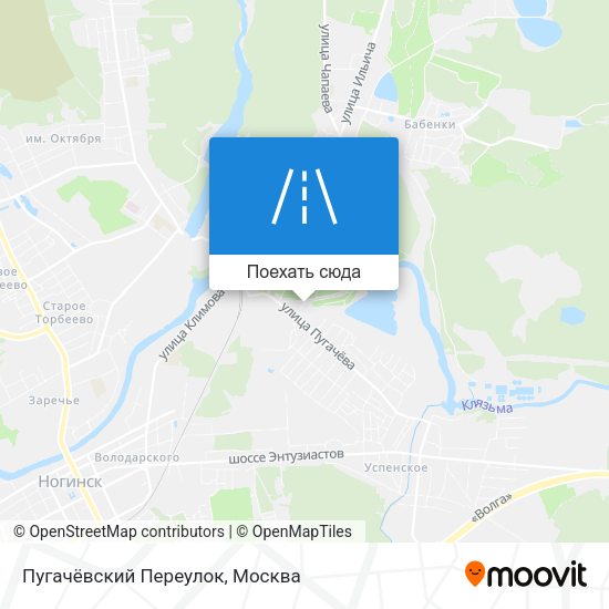 Карта Пугачёвский Переулок