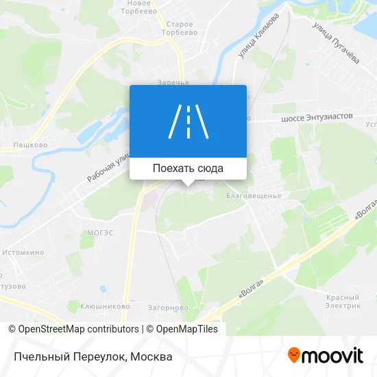 Карта Пчельный Переулок