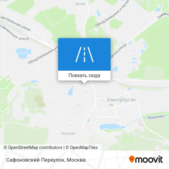 Карта Сафоновский Переулок