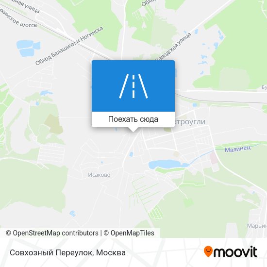 Карта Совхозный Переулок