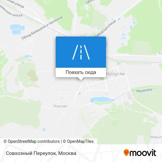 Карта Совхозный Переулок