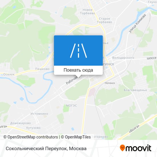 Карта Сокольнический Переулок