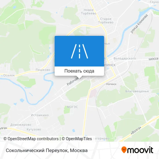 Карта Сокольнический Переулок