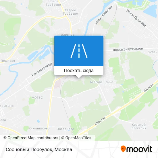 Карта Сосновый Переулок