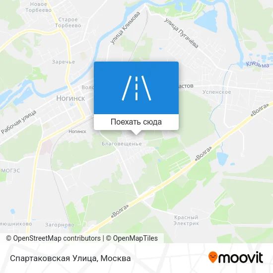 Карта Спартаковская Улица