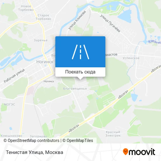 Карта Тенистая Улица