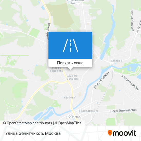 Карта Улица Зенитчиков
