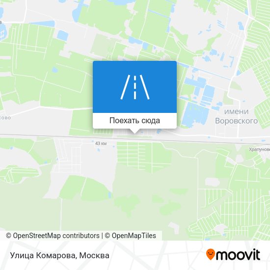Карта Улица Комарова