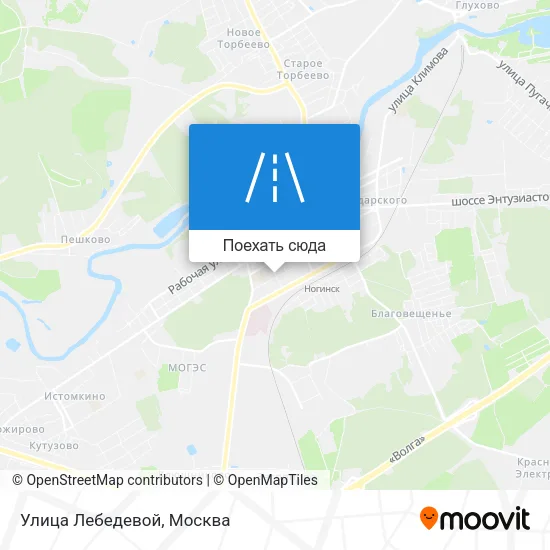 Карта Улица Лебедевой