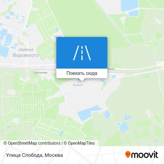 Карта Улица Слобода