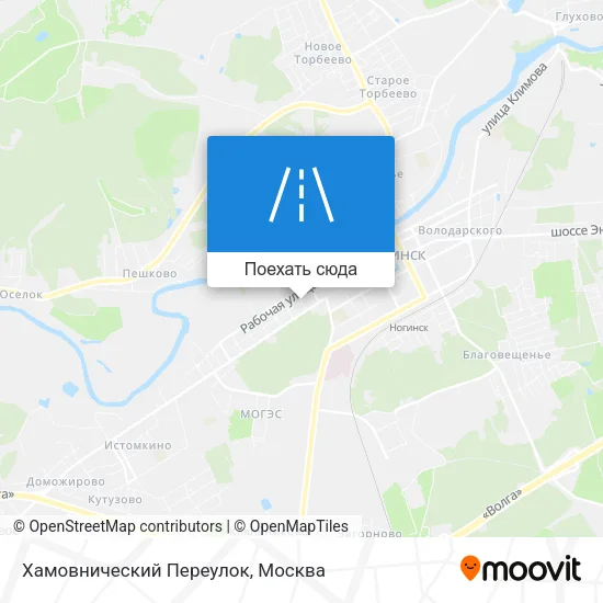 Карта Хамовнический Переулок
