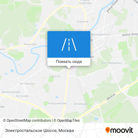 Карта Электростальское Шоссе
