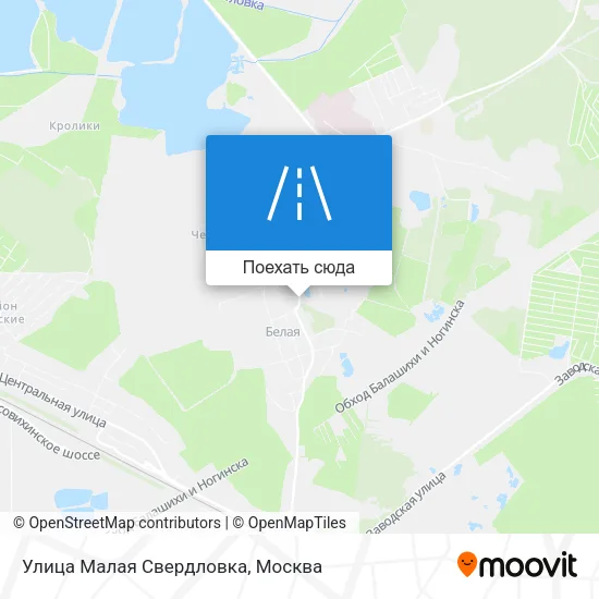 Карта Улица Малая Свердловка
