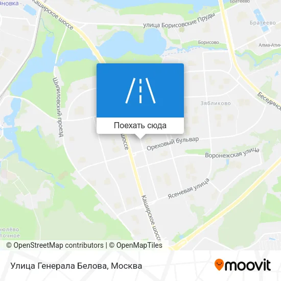 Карта Улица Генерала Белова