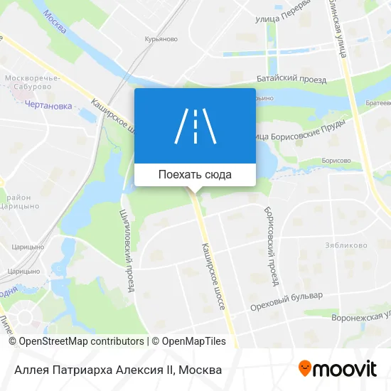 Карта Аллея Патриарха Алексия II