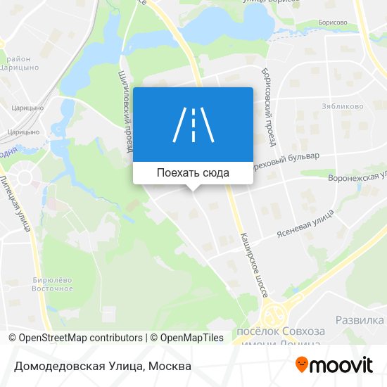 Карта Домодедовская Улица