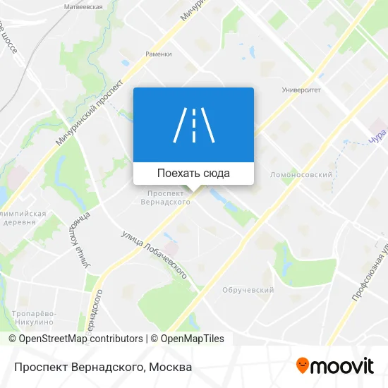 Карта Проспект Вернадского
